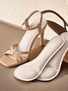QKC 1 Pair Women's Non-Slip Summer Sandals With 7mm Insole, Moisture-Wicking, Breathable, Wear-Resistant, Suitable For High Heels - Beige - View 1