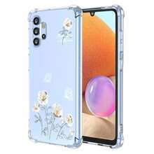 Case For, Transparent Case With Aesthetic Butterfly And Flower Designs, Anti-Yellow Soft Silicone Slim Anti-Shock Anti-Scratch TPU Bumper Case - 三星 Galaxy A32 4G - 查看 1