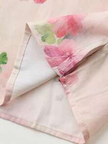 Regalo para mamá, blusa bordada con flores, camisa suelta y elegante de manga corta adecuada para salidas de primavera, vacaciones y reuniones familiares en verano - rosa albaricoque - Ver 9