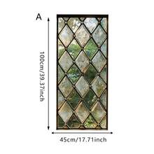 1/4pcs Stained Glass Static Cling Window Film Privacy Rhombus Geometric Pattern Non-Adhesive Heat Control UV Blocking Removable Decorative Glass Sticker For Home Office Bathroom Decor - Diamond-shaped Privacy Film - View 14