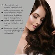 Mascarilla para el cabello con queratina, acondicionador hidratante, suave, rizado, reparación de daños, restauración del cabello dañado, brillo, mascarilla para el cabello - 1 - Ver 8