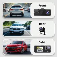 1件 1080P 黑色行車記錄器，配備 150mAh 鋰電池、2.0 吋 IPS 螢幕、紅外線夜視、G-Sensor、循環錄影、停車監控、動態偵測，汽車 DVR，安裝簡單，按鈕控制，時尚車用配件，耐用構造，適用於大多數車型，理想的新車禮物 - A22-0 - 查看 7