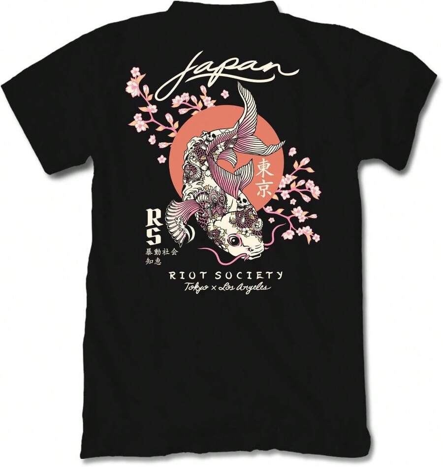 Riot Society - Men's Short Sleeve T-Shirt - Black and White - View 1