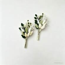 1/2/6/12/20件 波希米亞風迷你花束 小瓶花卉裝飾 桌上裝飾 禮盒禮物 - 白綠色5 - 查看 7