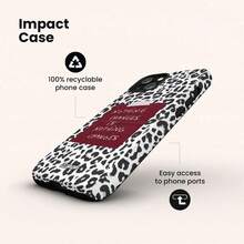 VESPOP Y2K豹纹拼贴二合一手机壳，兼容 17/16/15/14/13/12/11 Pro Max/Pro Plus/12 Mini/13 Mini、Galaxy S26 S25 S24 S23 S22 S21 Plus Ultra、Pixel 8 9 10（豹纹拼贴+原始标语） - 混合色2 - 查看 6