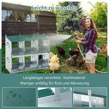 6-Compartment Chicken Nesting Box With 86° Anti-Roll Design – Individual Nests With Sloping Bottoms Allow For Easy Collection And Protect Against Breakage. - 查看 2