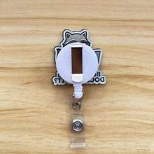 Retractable D Card Holder Reel With Cute Cartoon Design, Nurse Hospital Badge Holder Office Lanyard 1pc - X665 - View 5