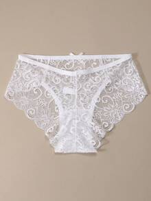 3pcs/Set Women's Low Waist Lace Sexy Thong Panties - Multicolor - View 5
