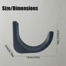 2件 7.8*6.9*2cm 重型3D列印塑料衝擊扳手壁掛支架含螺絲，多色U型工具架，適用於車庫工作坊收納 - 多色 - 查看 2