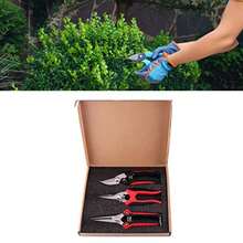 3 Tijeras de Jardinería Podadora Manual con Cuchillas de Acero Inoxidable Tijeras de Podar Tijeras de Podar Profesionales de Jardín para Podar - Rojo - Ver 4