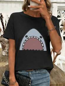 Women T-Shirts - Black - View 1