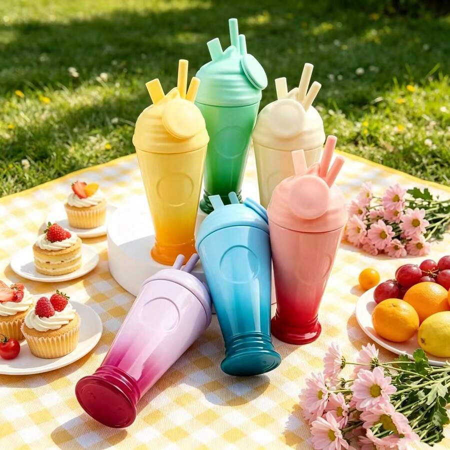 1 pieza Botella rociadora rellenable de helado, dispensador de gran capacidad, color aleatorio - Ver 1