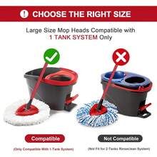 4 Pack Mop Heads Replacements For O-Ceda Easy Wrin Spin System, Microfiber Refills, Easy Cleaning Mop Repalce Head - kiểu dáng như hình ảnh - Xem 2