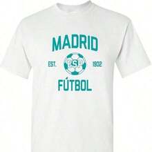 Camiseta Gráfica de la Copa Mundial 2026 para Fanáticos del Fútbol, Algodón, Unisex, Ropa Casual Urbana - Negro - Ver 1