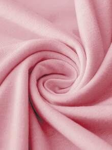 Talla grande, camiseta casual de talla grande para mujer con estampado de eslogan de Los Ángeles California, cuello redondo, manga corta, pura - Rosa - Ver 4