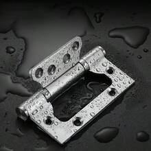 2pcs Thickened Silent Stainless Steel Door Hinges - High Load Bearing Support 360° Rotation, Stylish Design - A - View 7