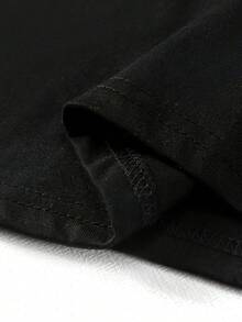 Loose-Fitting Short-Sleeved T-Shirt For Children, Medium To Large Size, 2025 Clothing - 黑色 - 查看 2