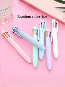 6pcs/12pcs Macaron Color Retractable Ballpoint Pens, 6 Colors In 1 Pen, 0.7mm Refill, Suitable For Schoolwork, Grading, Editing, Back To School Season - A - View 13