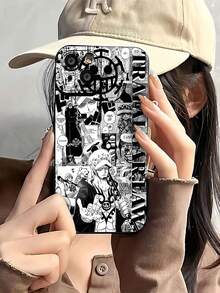 Trafalgar Law Black And White Manga Collage Phone Case. Compatible With Apple, , , And Honor Phones. Made Of TPU Silicone, They Offer Protection Against Bumps And Drops. Great Gift For Mom. - 黑色 - 查看 2