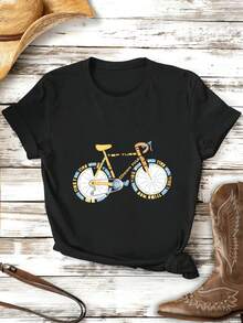 Women T-Shirts - Black - View 2