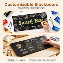 Four Tier Countertop Snack Rack Display Stand Wooden Retail Merchandising Shelf With Blackboard Sign Candy Organizer Holder Rack For Office Breakroom Store Kitchen Countertop Brown - White - View 5