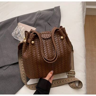 Bags Women's High-End Sense Of All-Match Bucket Bag 2026 New Broadband One-Shoulder Messenger Bag Ladies Handbag