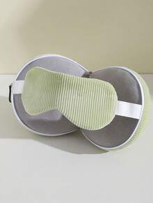 Multifunktionales U-förmiges Nackenkissen, 2 in 1 Schlafmasken-Nackenkissen-Kombination, tragbares Nickerchenkissen für Schreibtischruhe, Reise-Kopfstützkissen für Flugzeug, Auto und Büro - Verschiedenfarbig - Übersicht 13