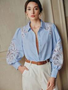 Women Blouses & Shirts - Blue - View 6