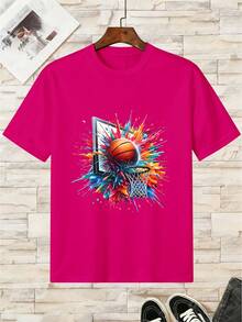 Camiseta de algodón para niños Shooting - Rosa Fucsia - Ver 6