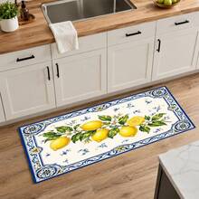 1 buah Keset Penyerap Tanah Diatom Bermotif Lemon Biru & Putih, Alas Pengering Penyerap Air untuk Meja Dapur, Alas Mesin Kopi, Alas Teko Kopi Tuang, Alas Pengering Piring & Cangkir, Keset Dapur Tahan Panas dengan Alas Anti Selip, Alas Meja Makan, Alas Sarapan, Alas Mesin Cuci, Keset Dekorasi Rumah untuk Dapur, Meja Makan, Kedai Kopi, Bar, Hadiah Pesta Liburan atau Pesta Pindah Rumah - MultiWarna - View 13