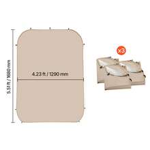 Sun Shade Sail Canopy Covers, Fit For 12 X 11 Ft Screen House Tent, Sun Protection, 5.51 X 4.59 Ft 300D Oxford Silver-Coated Fabric, Pack Of 3 (Not Include Tent), For Outdoor Activities, Beige - Beige - View 10