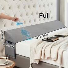 Bed Wedge Pillow For Mattresses, Filler For Beds, Closer For Headboards, Sleeping Pillows Against Headboards Or Walls, Featuring A Removable Cover, For Room Decor Designed To Help With Snoring, Machine Mattress Wedge With Filling, Mother's Day Gifts. - 灰色 - 查看 6