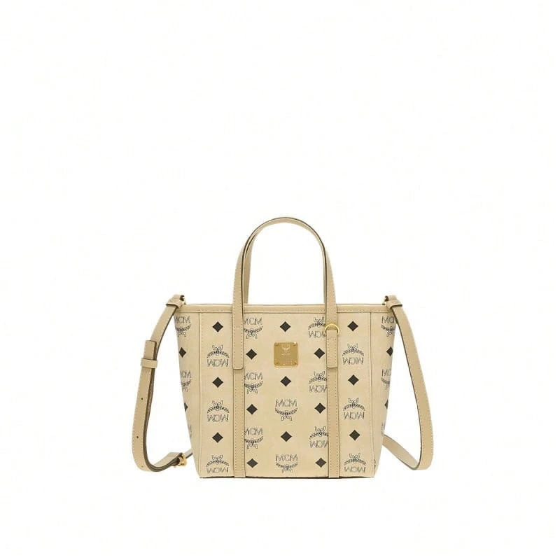 MCM Toni Visetos 女款刺繡 Logo 單肩斜跨包 - 米色MWPAATN04I8001 - 查看 1