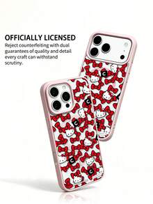 Miniso Sanrio Hello Kitty hautfreundliche magnetische kabellose Ladehandy-Hülle, Sommer Handyhülle, Urlaubsgeschenk, rutschfest, stoßfest, abwischbar für iPhone 17, 17 Air, 17 Pro, 17 Pro Max, 11, 12, 13, 14, 15, 16 Pro, 16 Pro Max, 14 Plus, 15 Plus, 16 Plus, 16 Pro, 16 Pro Max, XR - Transparent - Übersicht 2