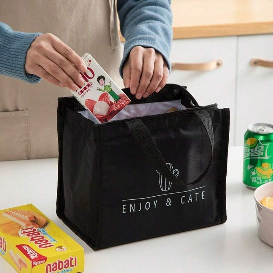 Thickened Waterproof Insulated Lunch Bag, Thermal Cold Storage Tote Bag For Work And Students