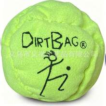 2026World Footbag Dirtbag Footbag With 8-Panel Synthetic Suede And Sand-Filled Design| Neon Yellow - Blue and Black - View 5