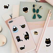 500pcs Small Black Cat Animal Stickers Roll - Self-Adhesive PVC Stickers, Suitable For Laptop, Water Bottle, Phone - Birthday Stickers, Can Decorate Notebook, Cartoon Stickers - Multicolor - View 10