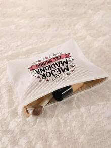 Novel And Unique Godmother Makeup Bag, Travel Storage Bag, Makeup Bag, Large Capacity Cosmetic Storage Bag Suitable For Lipstick, Brushes, Skincare, Phone, Coins, Swimwear, Small Items, Multi-Functional Home, Gift, Vacation, Toiletry Bag, Student Makeup Bag, Back To School Supplies, Cosmetic And Toiletry Storage, School Supplies, Storage Bag, Room Decor, Mother's Day Gift - Multicolor - View 8