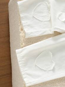 Celana Jeans Denim Motif Hati Kasual untuk Bayi Perempuan, Musim Panas - Putih - View 6