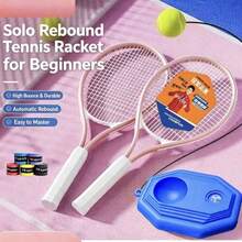 Tennis Trainer Elastic Ball With Rope, Self-Bouncing Rebound Ball For Solo Fitness Training, Beginner Exercise Equipment - Multicolor - View 4