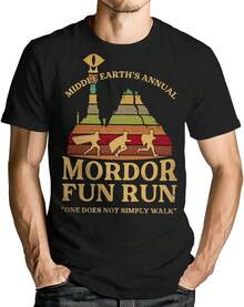 La Carrera Divertida Anual de Mordor en la Tierra Media: Aquí no se simplemente camina - camiseta para hombre - Blanco - Ver 2