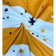 Plus Size Women Independence Day Flag Print Sleeveless Dress, Summer Elegant Party - Yellow - View 3