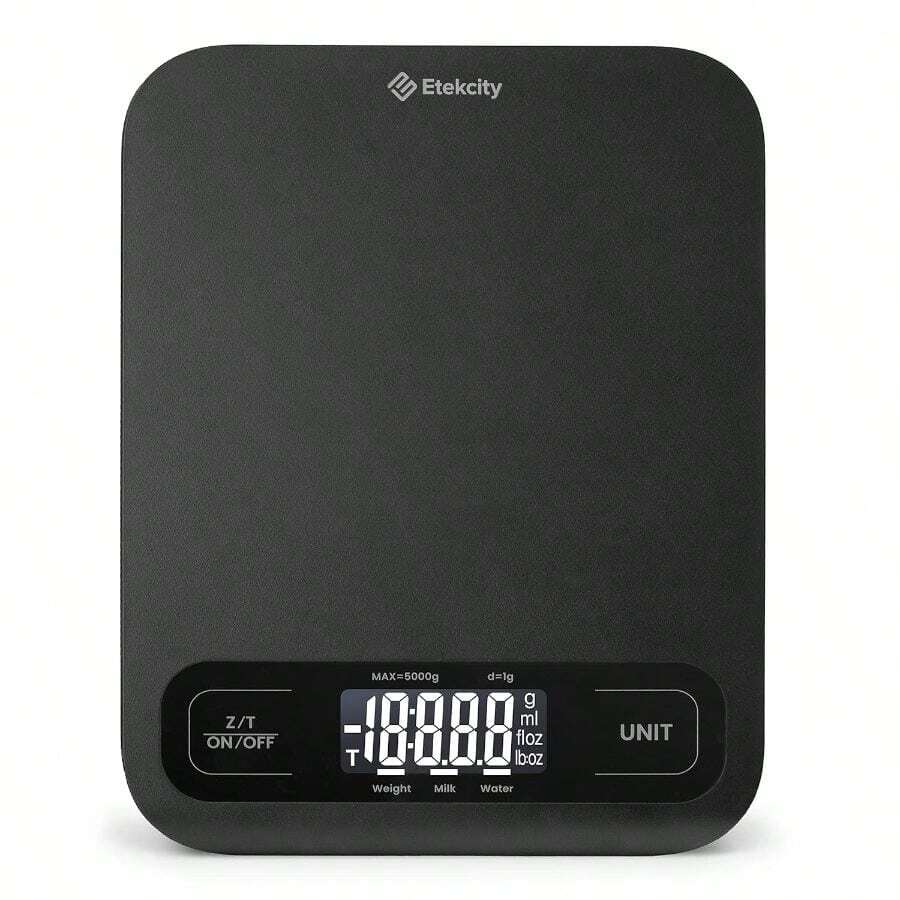 Food Kitchen Scale, Digital Mechanical Weighing Scale, Grams And Ounces Weight Loss, Baking, Cooking, Keto And Meal Prep, Large, Matte Black - 黑色 - 查看 1