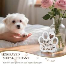 PIKPEOD Pet Memorial Picture Frame Gifts For Loss Of Dog Cat, Sympathy Remembrance Bereavement Condolence Gift For Dog Cat Pet Passing Away, Personalized Wooden Picture Frames 4x6 - ColorB - View 3