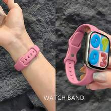 适用于 38mm、40mm、41mm、42mm、44mm、45mm、46mm、49mm 表盘的超薄表带，男女通用，运动硅胶表带，纤薄腕带，适用于 Series 11、10、9、8、SE、7、6、5、4、3、2、1 和 Ultra。 - 38/40/41/42mm(Series 10 11) - 查看 24