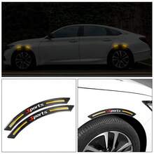OUMINGYQ 2pcs Reflective Carbon Fiber Pattern Car Wheel Eyebrow Stickers, Automotive Body Collision Protection & Decoration Decals - Car Wheel Arch Carbon Fiber Reflective Stickers - View 10