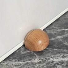 Round Creative Design Silent Wooden Door Stopper - For Safety And Home Decor, Birthday/Graduation Gift - Multicolor - View 8
