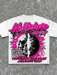 T Shirt Print ,Graphic-Cotton Tees Size Plus, Cartoon Round Neck Short Sleeve, Graphic-Shirt Cotton Tees Size Plus,Hellstars 2024 The Earth Is A Huge Amusement Park Y2K Graphic T-Shirt,220g 100% Cotton,Round Neck Short Sleeve,White Streetwear Essential,Unisex Style ,Y2K,Oversized Shirt Men,Summer Tops ,Y2K,Oversized Shirt Men,With Shirt,Summer Tops,Shirt SuitableLoose And Comfortable, Women Tops, Women T Shirts, Graphic Tees For Women, Oversized T Shirt Women, Vintage T Shirt, Summer Tops For Women, Casual Tops For Women, Cute Tops For Women, Womens Graphic Tees, Womens Oversized Tees,  Tops For Women, Fashion Tops For Women, Loose Fit T Shirt Women, Streetwear Tops Women, Short Sleeve Tops Women, 100% Cotton T Shirt, Heavyweight Vintage Tee, Washed Cotton T Shirt, Soft Cotton Graphic Tee, Premium Cotton Top, Breathable Cotton Tee, Acid Wash T Shirt, Garment Dyed Tee, Faded Vintage Shirt, Distressed Graphic Tee, - trắng - Xem 8