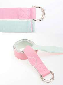250cm*3.8cm Yoga Stretch Strap, Yoga Stretching Band, Resistance Band, Yoga Strap, Extended Fabric Rope For Stretching, Suitable For Stretching, Assisting Fixation, Yoga And Fitness Exercises, Dancing, Sports Equipment - Multicolor - View 5