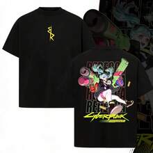 Camiseta de Cyberpunk t shirt Camiseta Streetwear 100% Algodón  A311 Unisex t shirt Cuello Redondo Manga Corta Estilo Regular Ropa Casual de Calle para Hombres y Mujeres Tallas Disponibles S a 3XL - Blanco - Ver 6